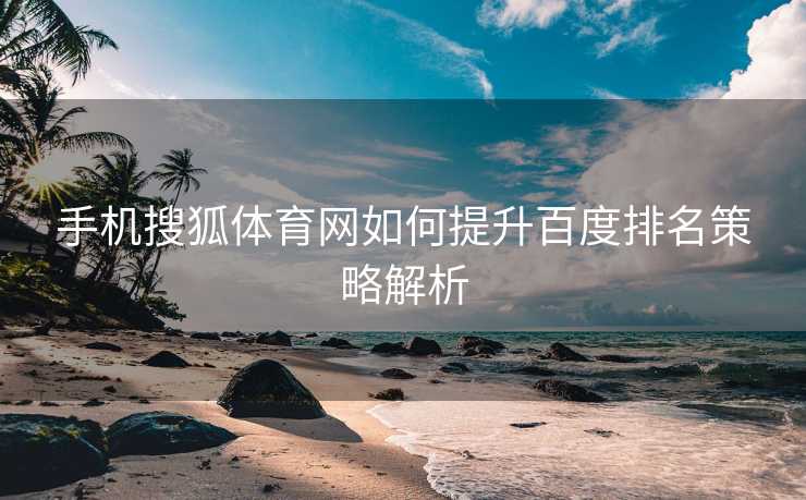 手机搜狐体育网如何提升百度排名策略解析