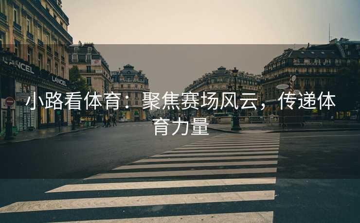 小路看体育：聚焦赛场风云，传递体育力量