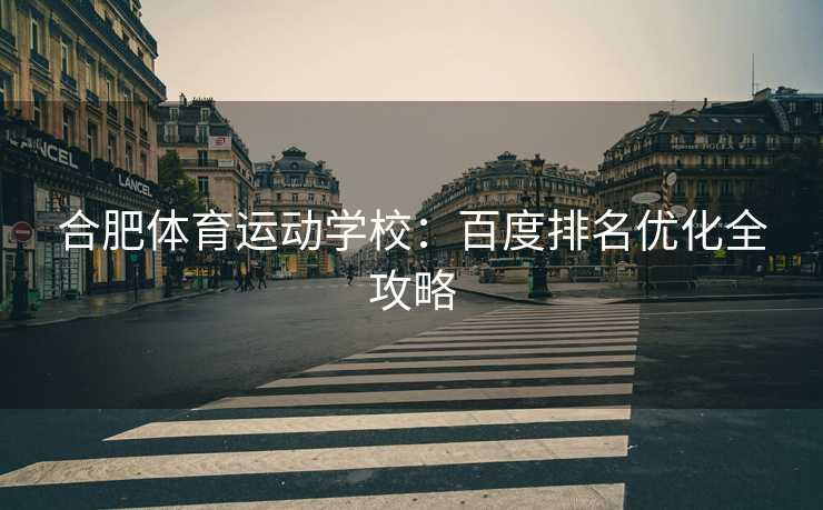 合肥体育运动学校：百度排名优化全攻略