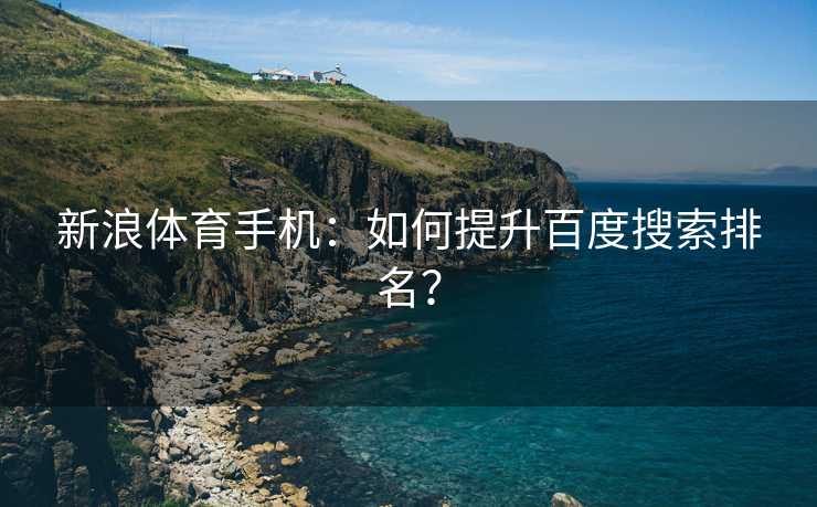 新浪体育手机：如何提升百度搜索排名？