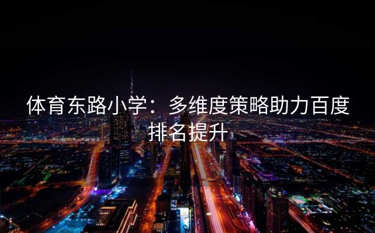 体育东路小学：多维度策略助力百度排名提升