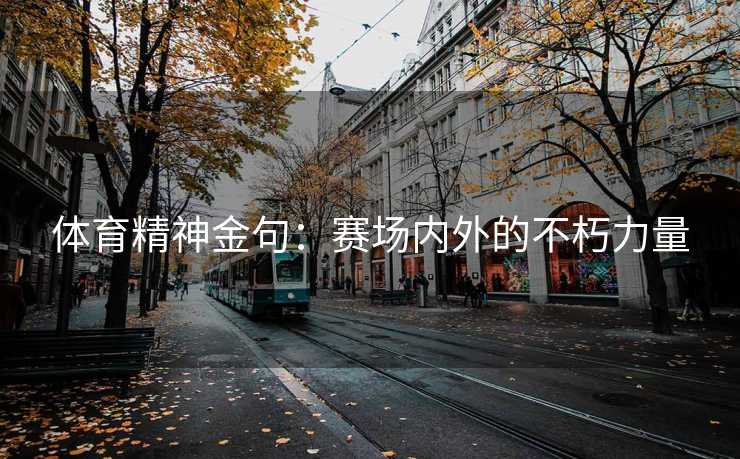 体育精神金句：赛场内外的不朽力量