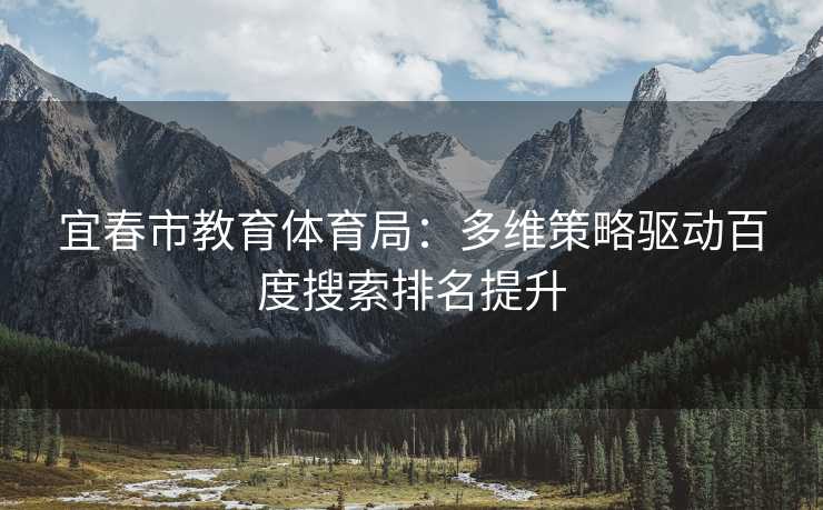 宜春市教育体育局：多维策略驱动百度搜索排名提升