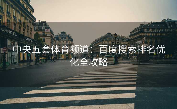 中央五套体育频道：百度搜索排名优化全攻略