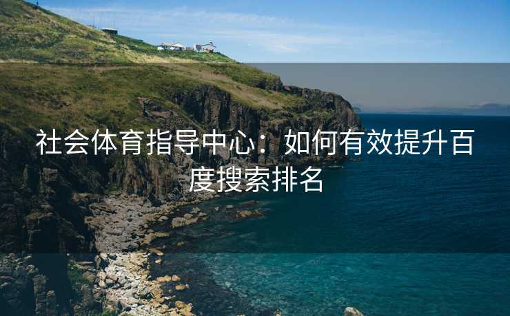 社会体育指导中心：如何有效提升百度搜索排名
