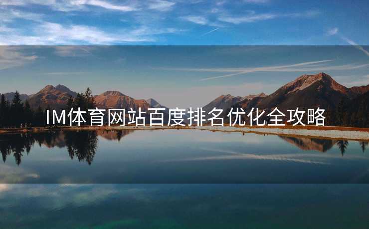 IM体育网站百度排名优化全攻略
